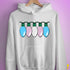 Transgender Pride Flag Christmas Lights Hoodie - White